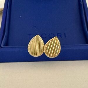 Anna Beck Gold Textured Teardrop Earrings